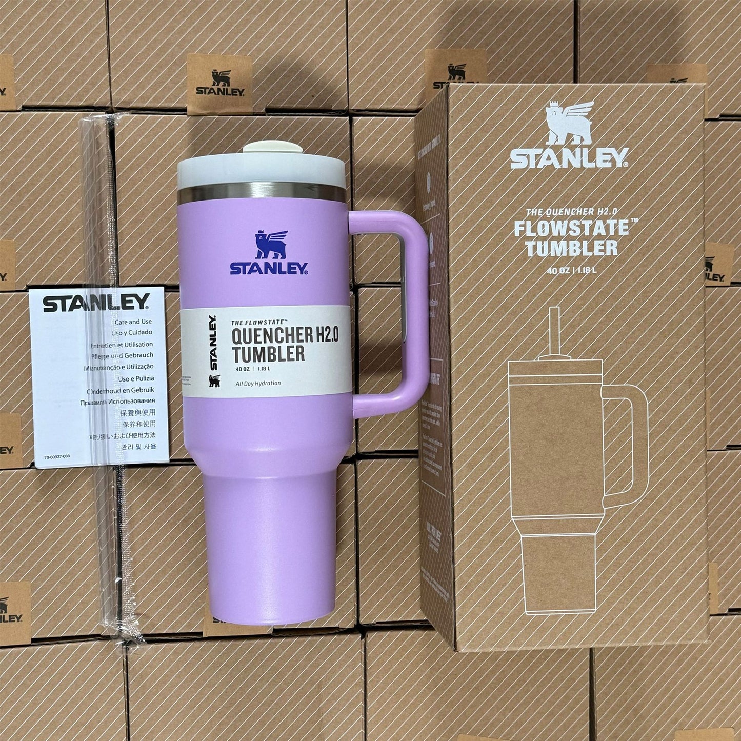 40oz 2nd Generation Stanley Car Cup, Thermos Cup Handle Stanley 40oz Giant Ice Cup Big Belly