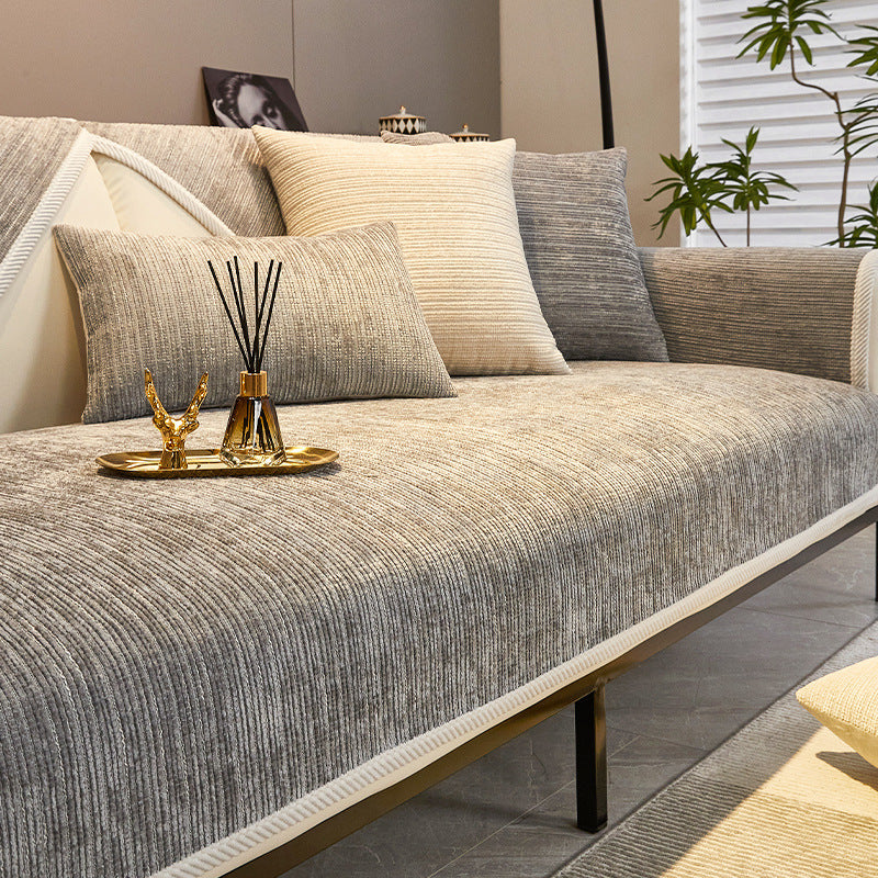 New Chenille Sofa Cushion, Universal Sofa Cover For All Seasons, All-Inclusive Universal Cover, Simple Sofa Cover, Cloth Towel Cushion