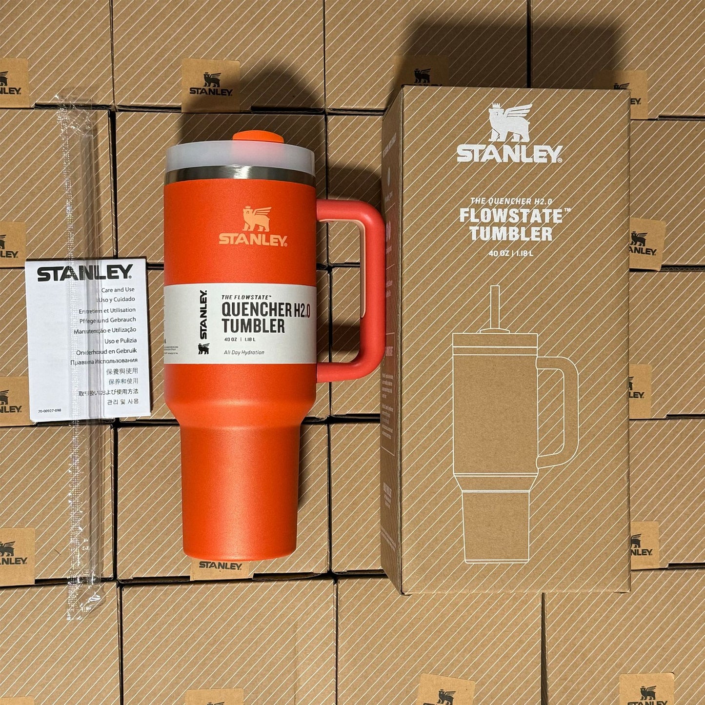 40oz 2nd Generation Stanley Car Cup, Thermos Cup Handle Stanley 40oz Giant Ice Cup Big Belly