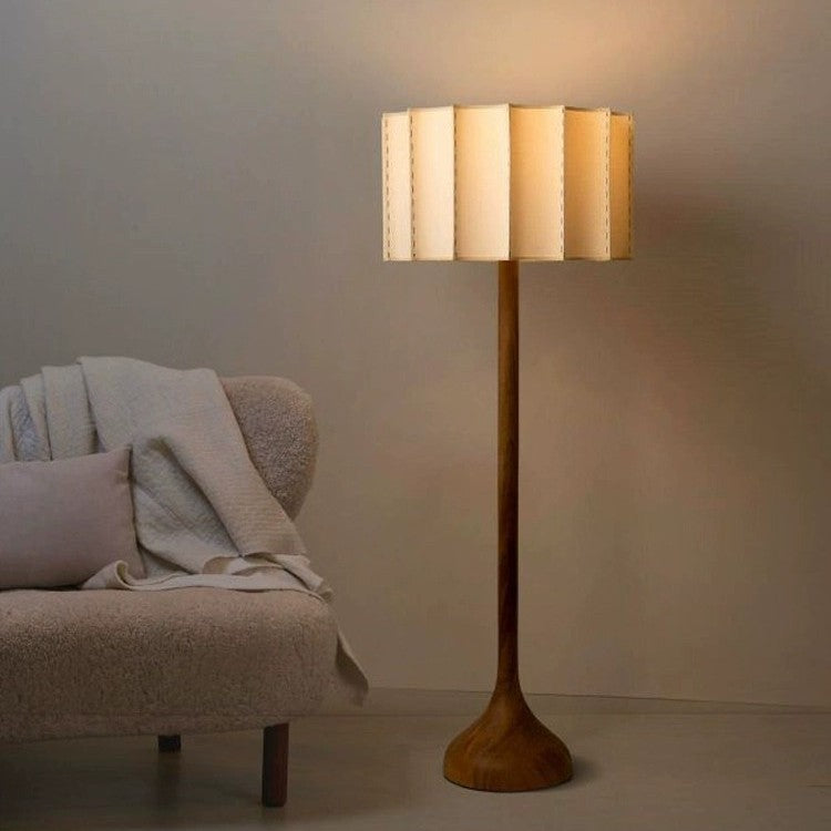 Japanese Wabi-sabi Style Floor Lamp, Solid Wood, Suitable for Living Room Sofas, Bedrooms, Studies, Guesthouses, and Villas, Offering a Sophisticated Decorative Feel