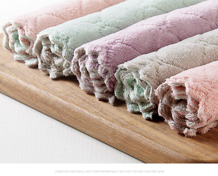 Coral Fleece Rag Cleaning Kitchen Towel
