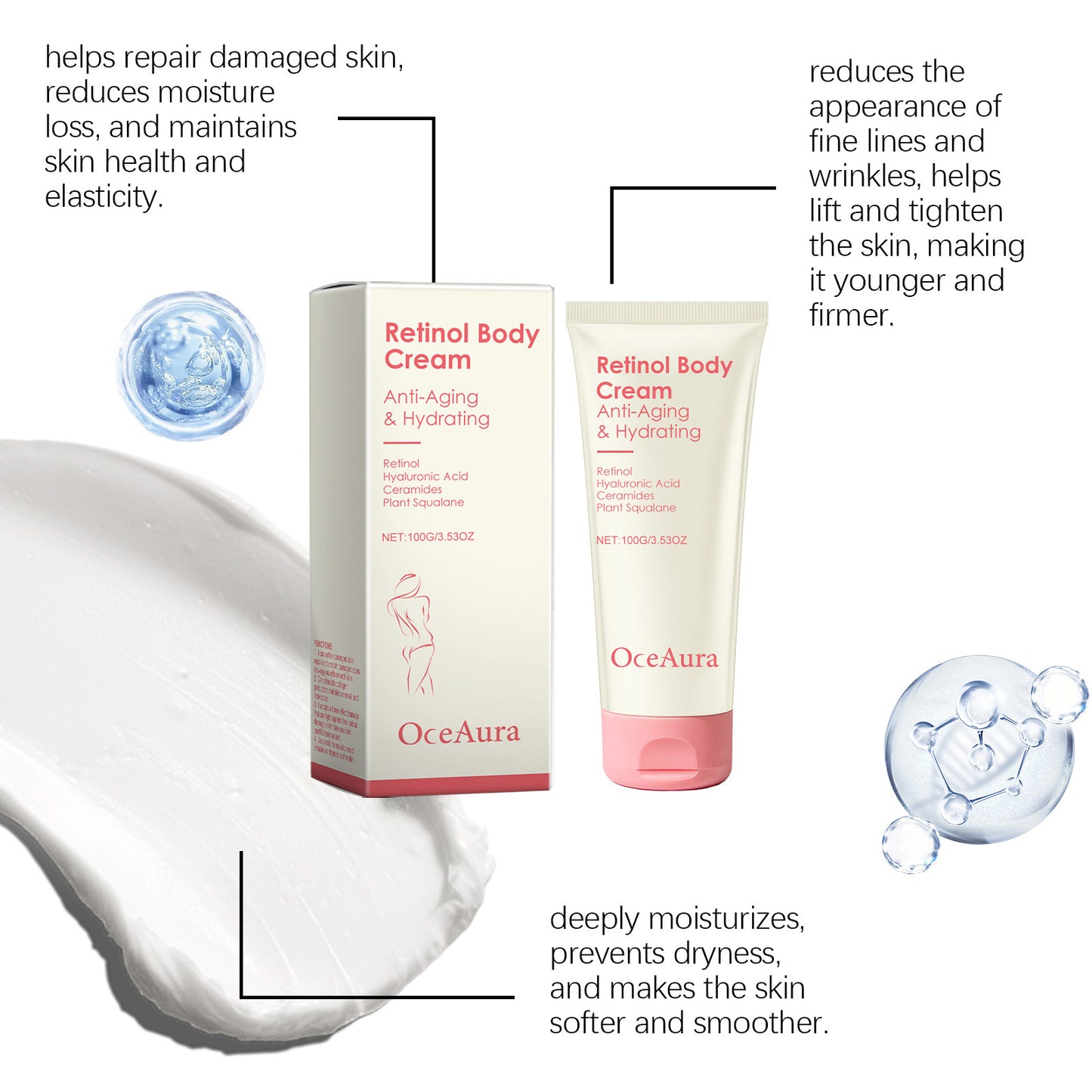 OCEAURA Retinol Body Lotion Gentle Moisturizing and Nourishing Body Lotion