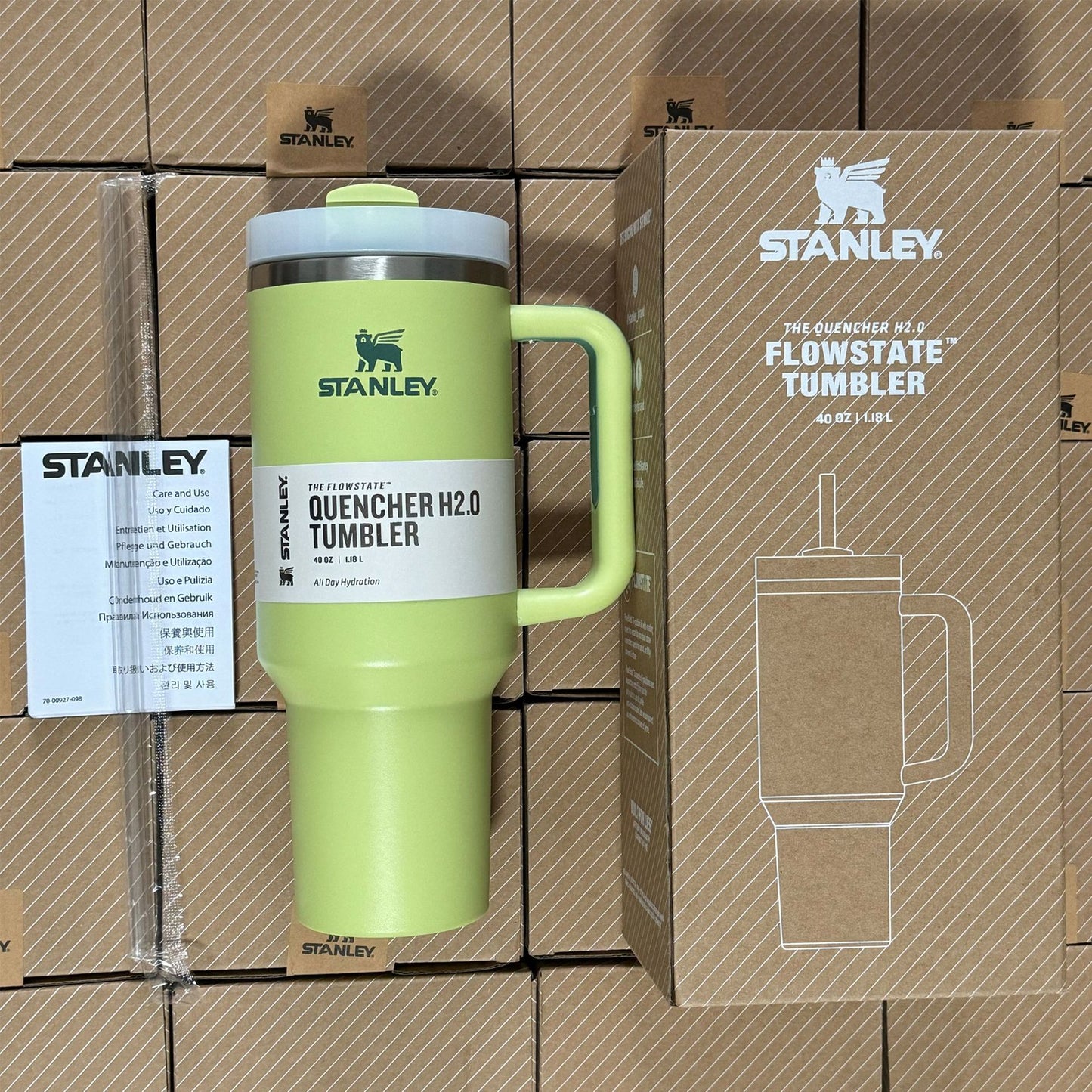 40oz 2nd Generation Stanley Car Cup, Thermos Cup Handle Stanley 40oz Giant Ice Cup Big Belly