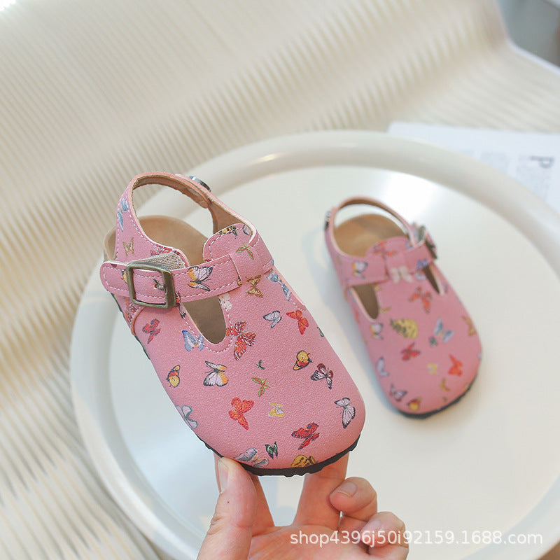 2026 Summer New Style Children's Sandals Girls' Birkenstock Shoes Toddler Sports Sandals Little Girls' Soft Sole Beach Shoes
