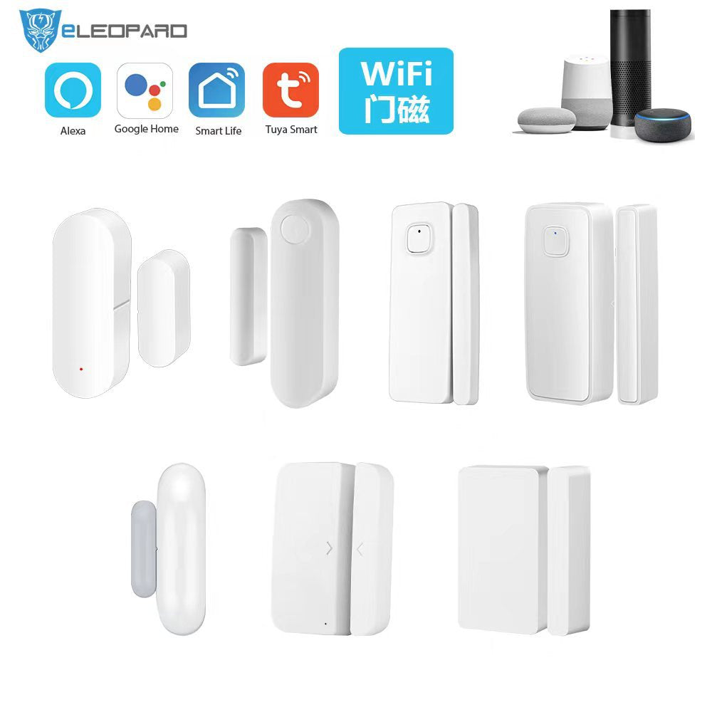 Tuya Wifi Door and Window Sensor Door Magnetic, Smart Home Remote Home Anti-Theft Door and Window Anti-Epidemic Isolation Alarm