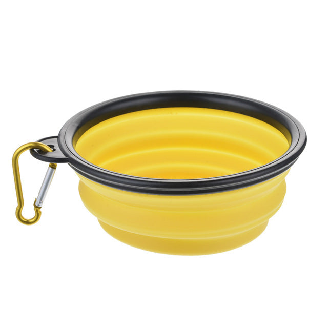 Silicone Large Pet Bowl Foldable TPE Pet Food Bowl Walking Dog Portable Dog Bowl Dog Supplies