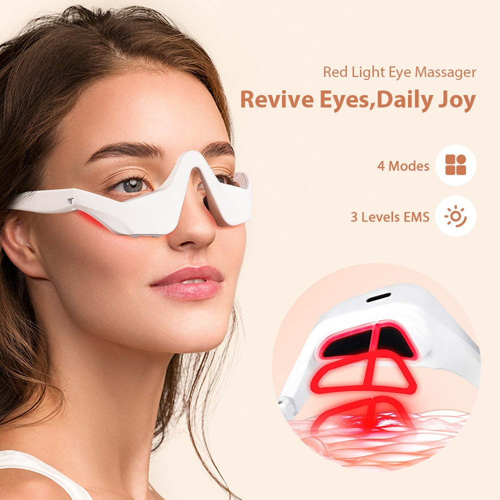 Microcurrent massage beauty eye protection instrument EMS eye red light massager fade dark circles eye beauty instrument cross-border