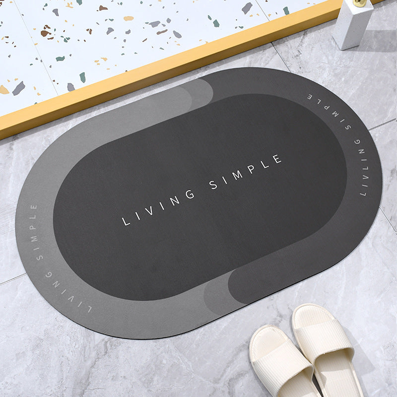 60x40cm Napa Skin Super Absorbent Bath Mat Quick Drying Bathroom Carpet Modern Simple Non-slip Floor Mats Home Oil-proof Kitchen
