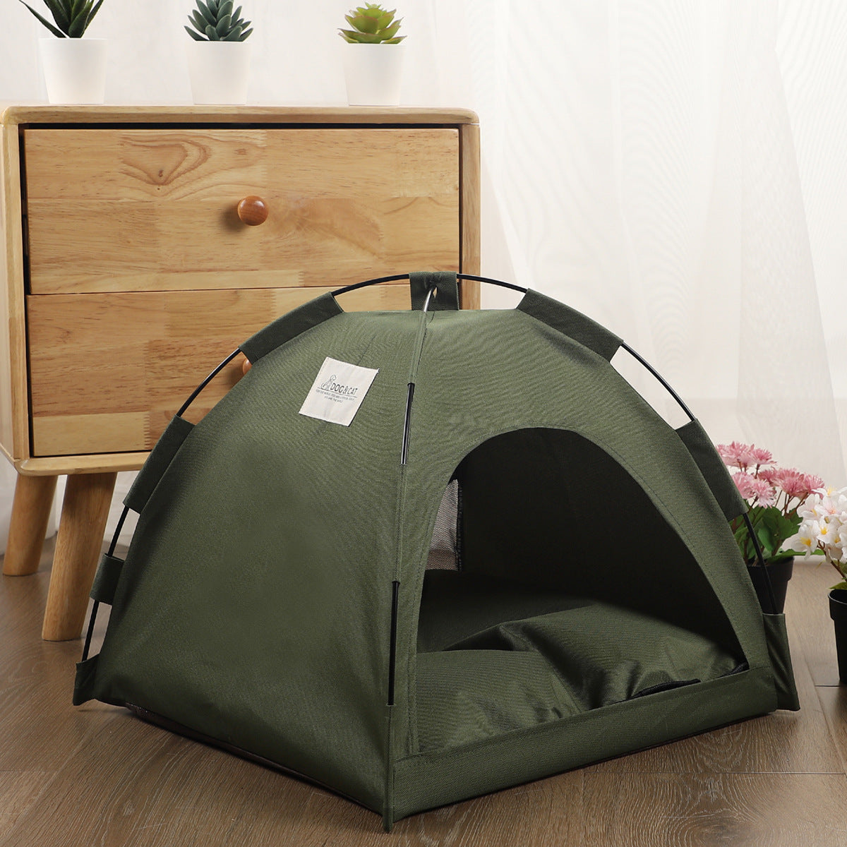 summer cooling mat outdoor pet nest tent breathable foldable solid color simple pet cage