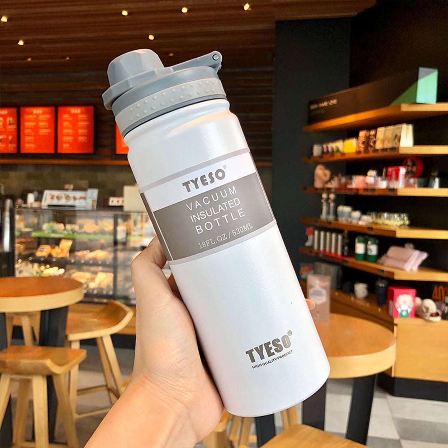 Taishuo Thermos Cup For Male and Female Students, Simple and Portable Stainless Steel Water Cup, Portable Large-capacity Sports Water Bottle Kettle
