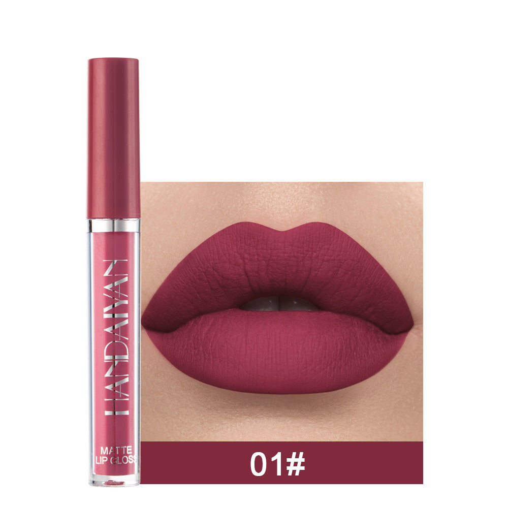 Spot cross-border lip glaze lip gloss lipstick handaiyan single matte small lip gloss long-lasting moisturizing not easy to stain cup
