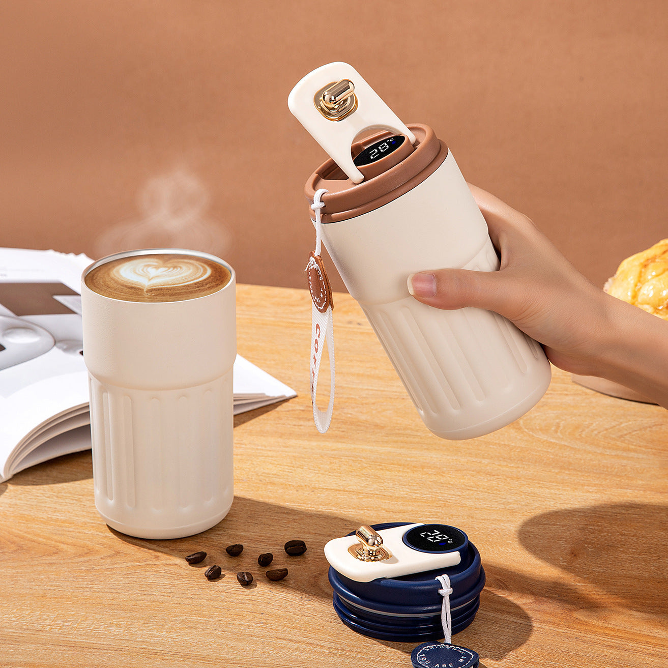 High-Looking Intelligent Temperature Measurement Rope Portable Thermos Cup