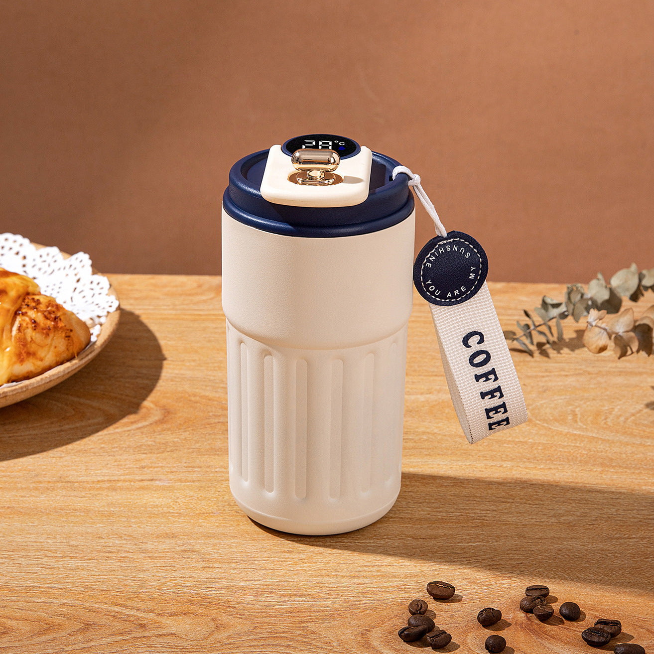 High-Looking Intelligent Temperature Measurement Rope Portable Thermos Cup
