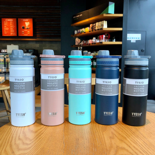 Taishuo Thermos Cup For Male and Female Students, Simple and Portable Stainless Steel Water Cup, Portable Large-capacity Sports Water Bottle Kettle