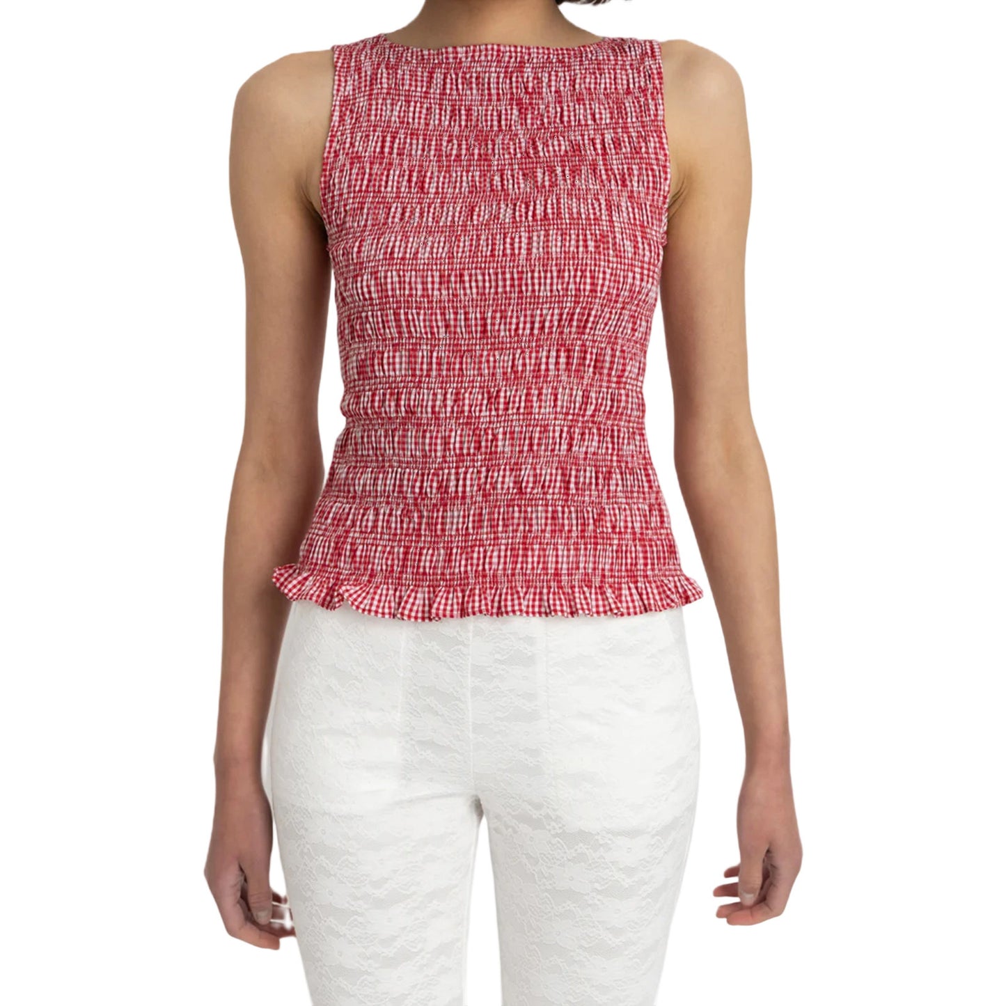 2026 New European and American Cross-border Summer Casual Sleeveless Irregular Vest Top