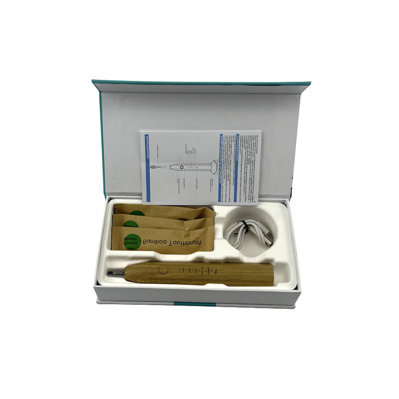 Electric Bamboo Toothbrush, Intelligent Sonic Electric Toothbrush, PS05 Intelligent 5-Speed Mode Bamboo Toothbrush Head Replacement