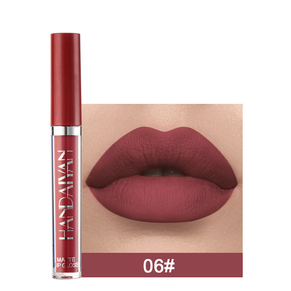 Spot cross-border lip glaze lip gloss lipstick handaiyan single matte small lip gloss long-lasting moisturizing not easy to stain cup