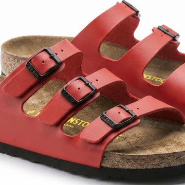 2026 New Genuine Leather Retro Style Birkenstock Shoes Women's Open-Toe Slingback Sandals with Three Rows of Square Buckles and Thick Sole Casual Sandals