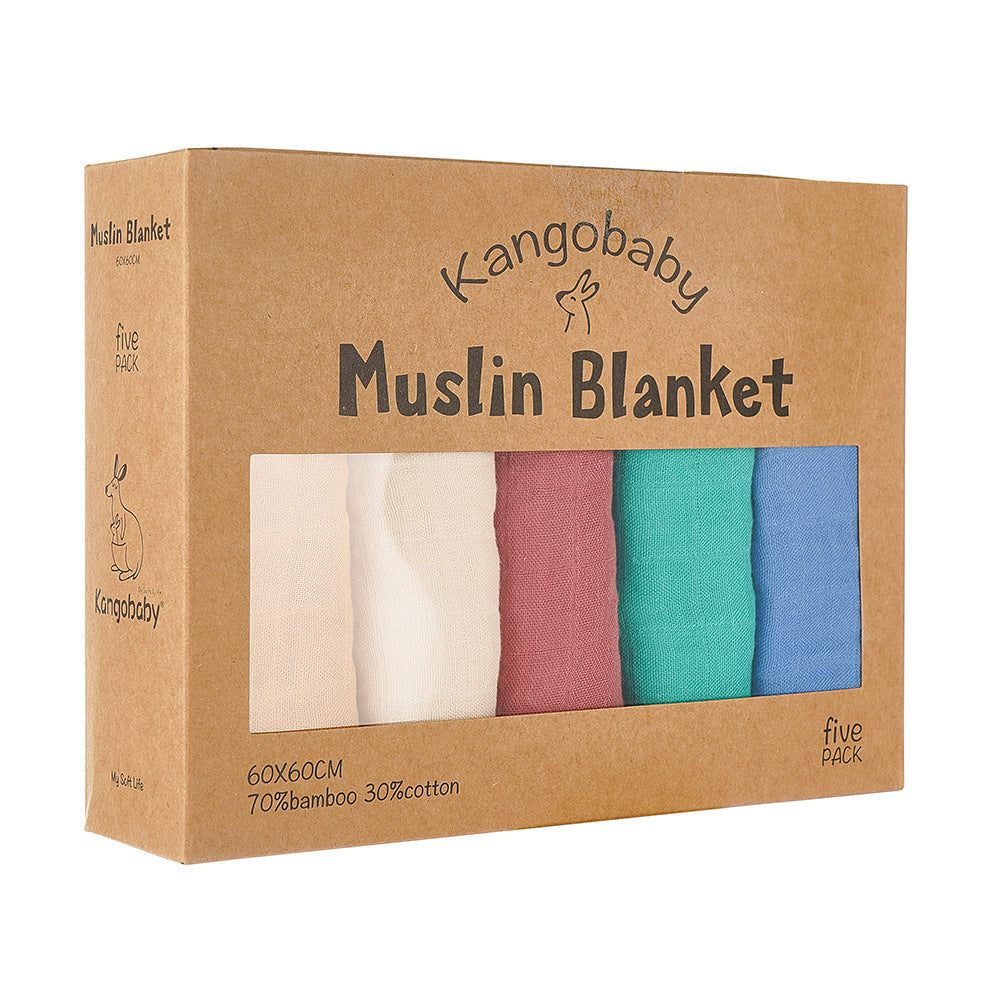 Kangobaby Baby & Maternity Products, Bamboo Cotton Bibs, Baby Bibs, Small Bamboo Cotton, Squares Triangles Boxed