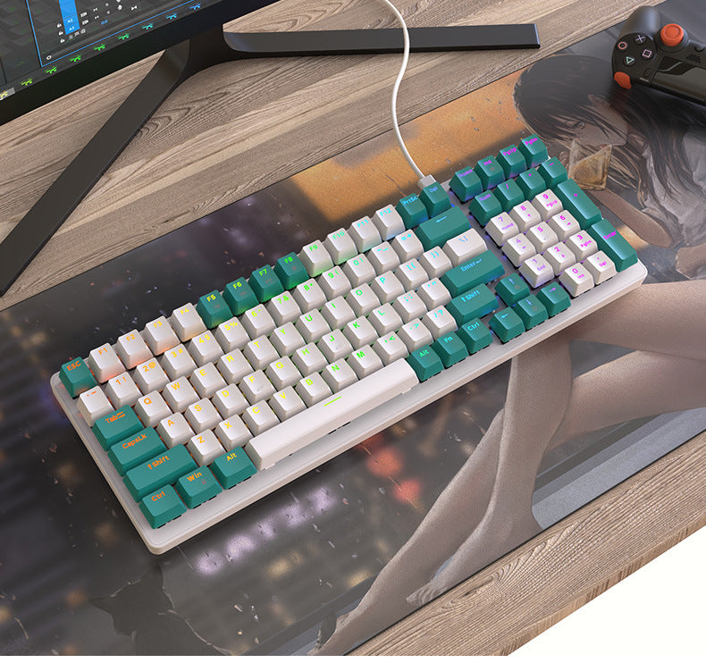 Free Wolf K3 Mechanical Keyboard 980 Game 100 Keys Customized e-sports Office Game Computer Keyboard