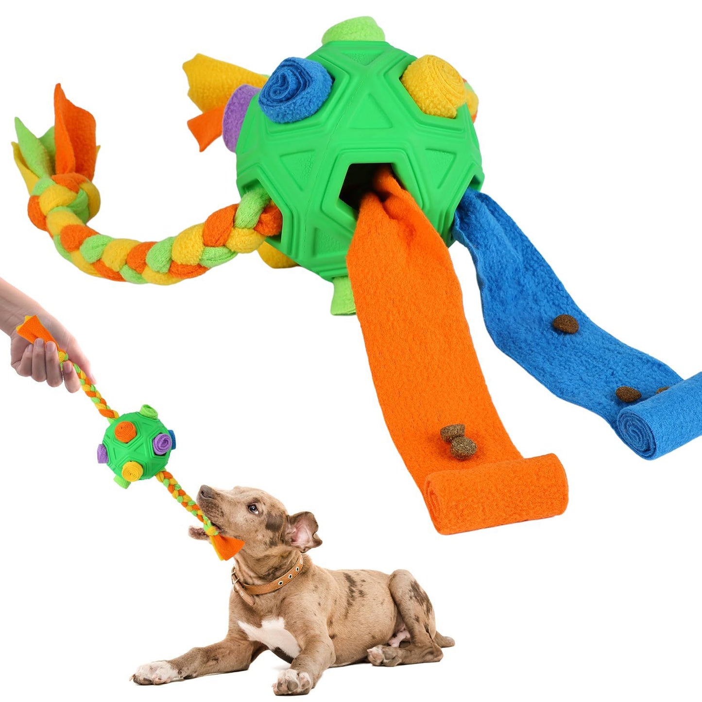 Cross-border pet hollow bite-resistant sniffing ball puzzle energy-consuming pet hidden food fried toy leaking food dog toy