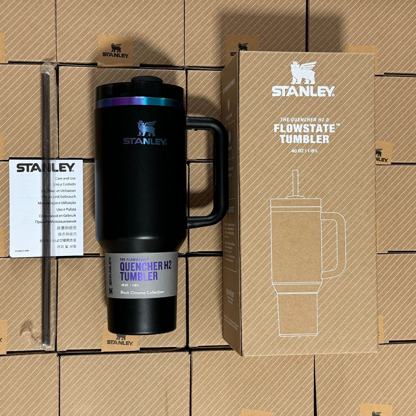 40oz 2nd Generation Stanley Car Cup, Thermos Cup Handle Stanley 40oz Giant Ice Cup Big Belly
