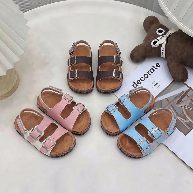 2026 New Style Birkenstock Sandals for Girls - Non-slip Soft Sole, Breathable, Casual, Versatile, Princess Girl Sandals