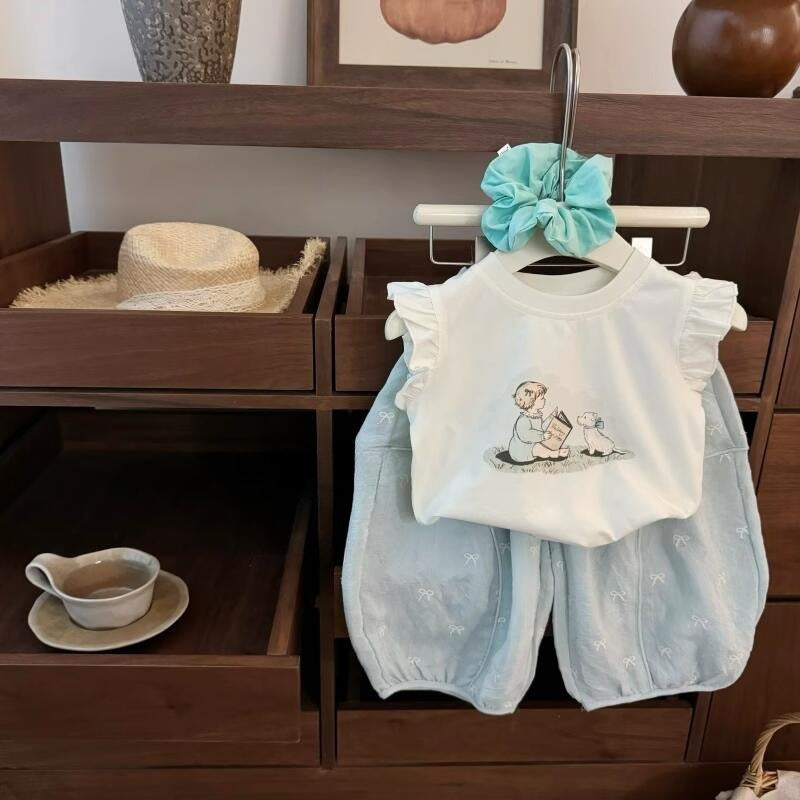 Sweet Little Si Children's Clothing Girls' Hollow-out Cool Knitted Vest 2026 Summer New Children's Thin Knitted Top