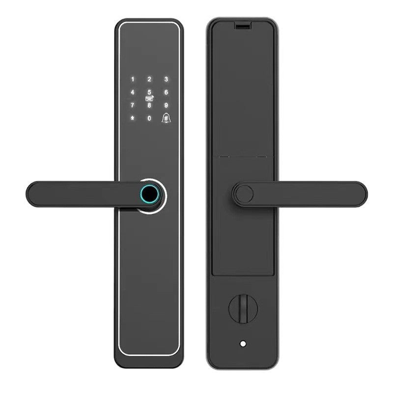 Semi-automatic Smart Lock, Home Anti-theft Door, Fingerprint Lock, Rental Apartment Password Lock, Handle To Open Electronic Door Lock
