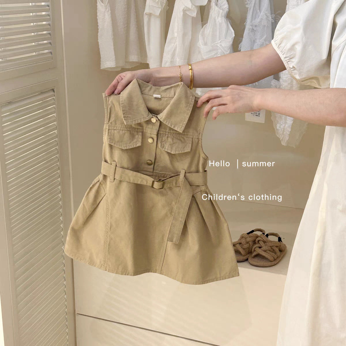 Sweet Little Si Baby Summer New Dress 2026 Girls' Embroidered Tulip Skirt Stylish Baby Girl Vest Dress
