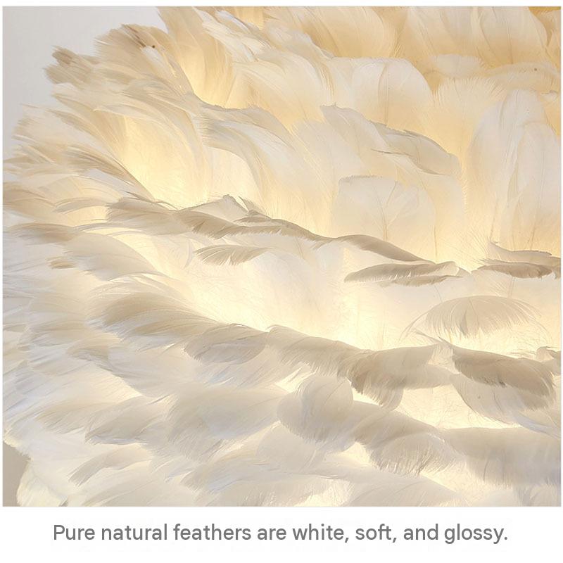 New Feather Table Lamp, ins Nordic Bedside Lamp, Decoration Golden Triangle Bedroom Lamp, LED Table Lamp Factory Direct Sale