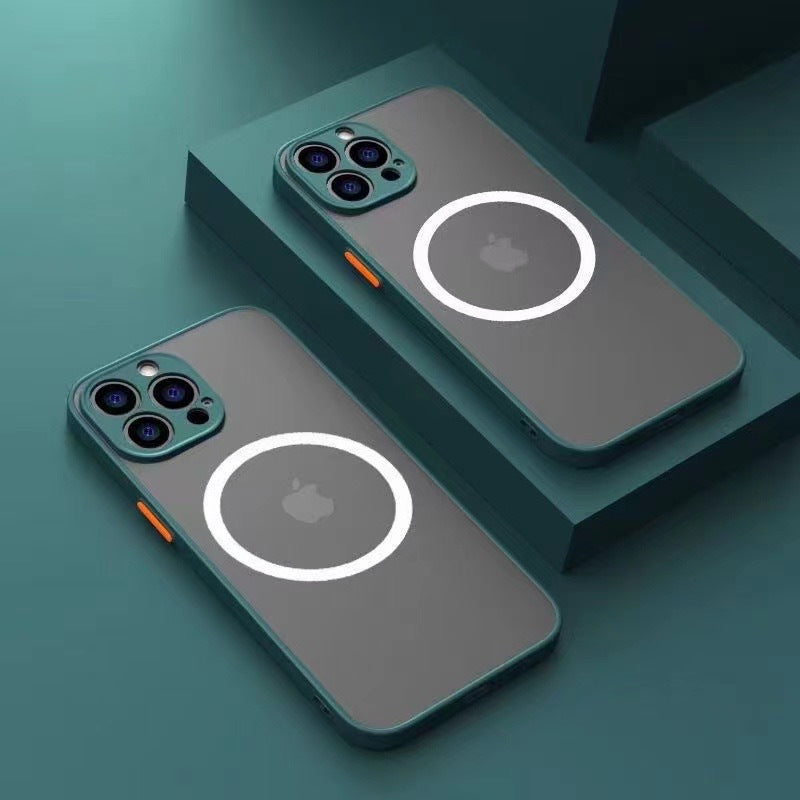Suitable For Apple 15 Mobile Phone Case Magnetically Attracted To iPhone 14/13/12/11 Pro Magnetic Anti-Fall Matte Protective Cover