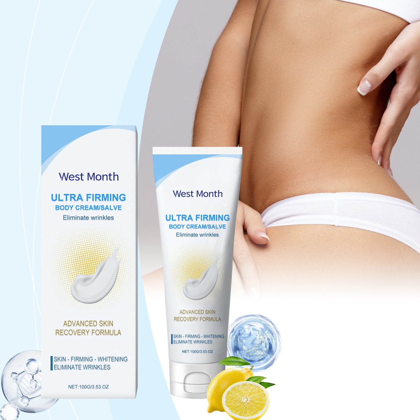 West&Month Body Lotion Moisturizing Light Skin Care Body Massage Body Lotion