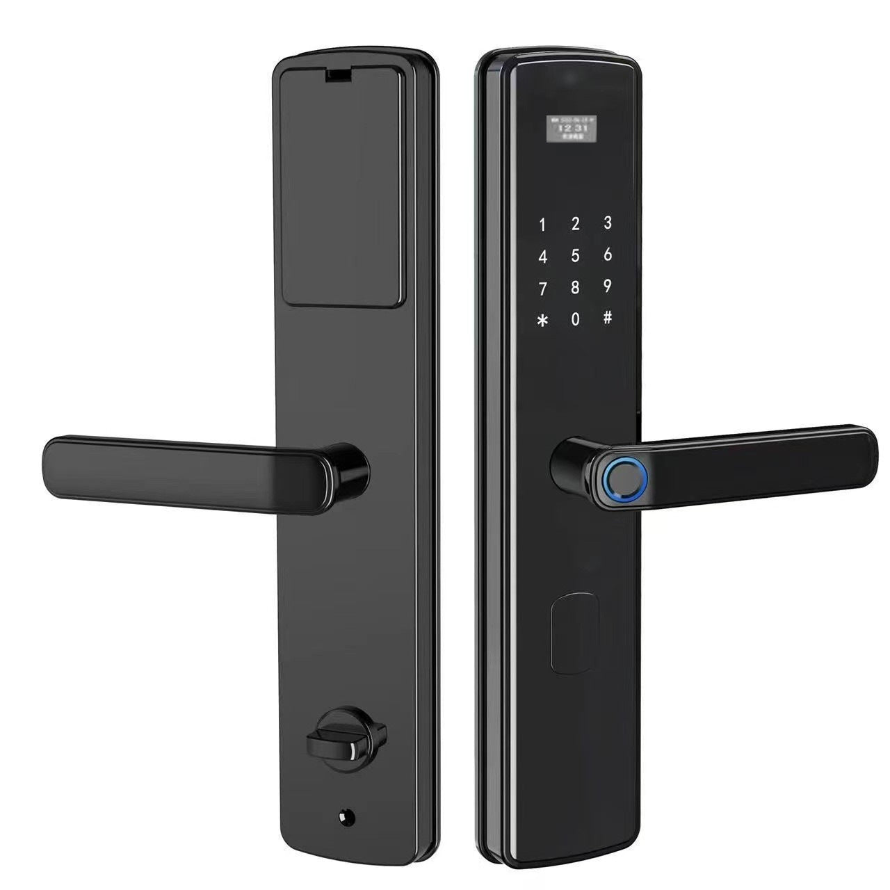 Semi-automatic Smart Lock, Home Anti-theft Door, Fingerprint Lock, Rental Apartment Password Lock, Handle To Open Electronic Door Lock