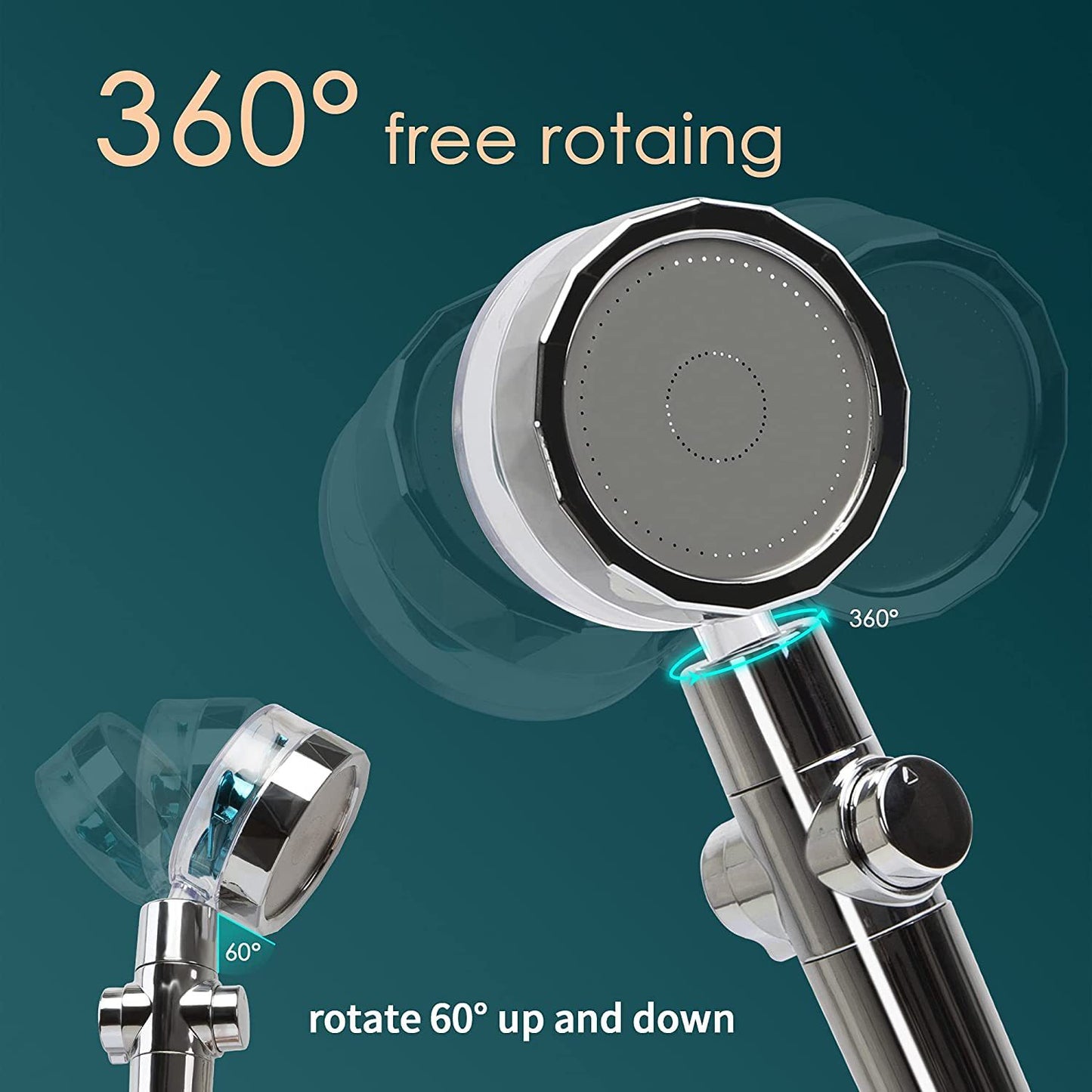 Small Waist Hand-Held Turbocharged Shower Head