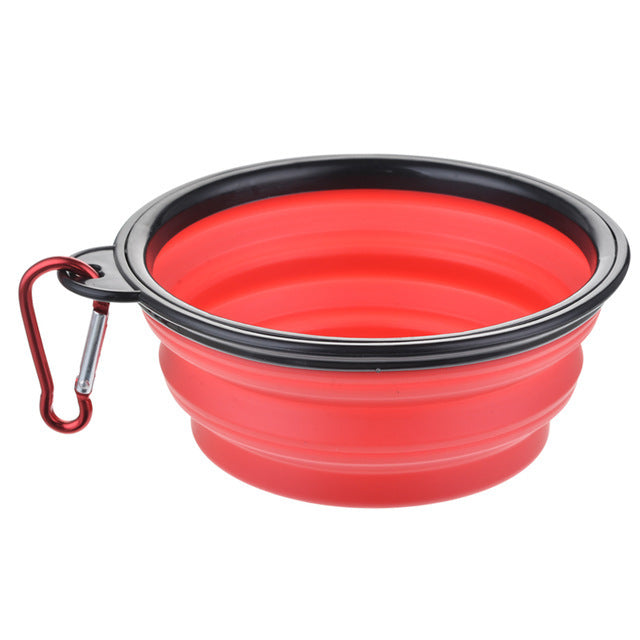 Silicone Large Pet Bowl Foldable TPE Pet Food Bowl Walking Dog Portable Dog Bowl Dog Supplies