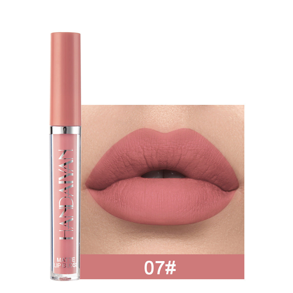 Spot cross-border lip glaze lip gloss lipstick handaiyan single matte small lip gloss long-lasting moisturizing not easy to stain cup