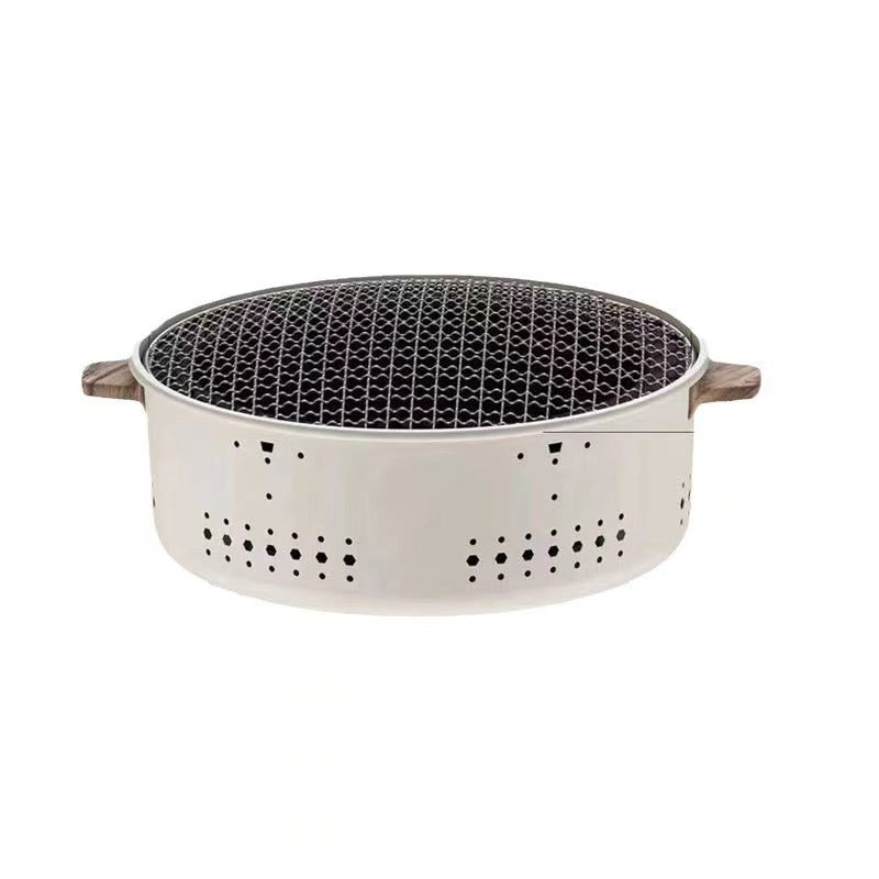 Outdoor Round Charcoal Grill Barbecue Grill Household Stove Tea, Camping Essential Barbecue Grill Heating Stove
