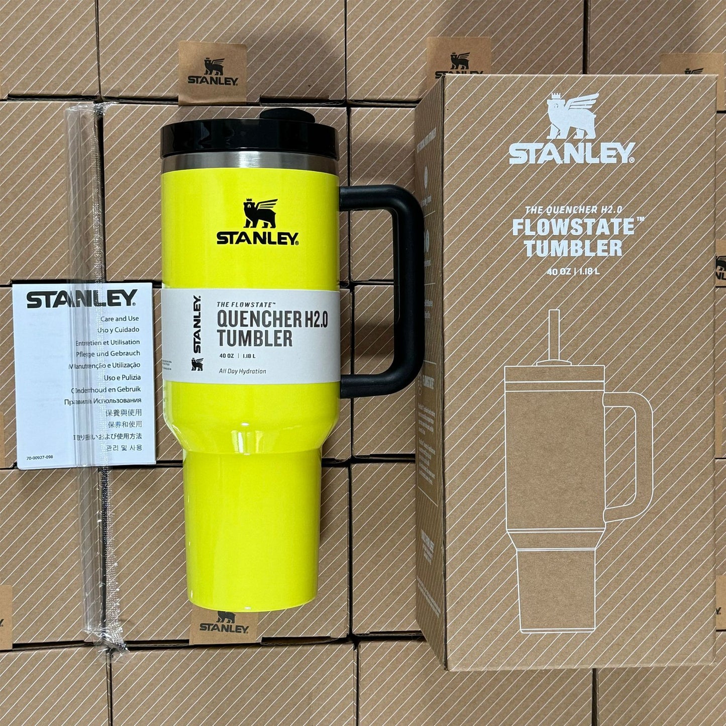 40oz 2nd Generation Stanley Car Cup, Thermos Cup Handle Stanley 40oz Giant Ice Cup Big Belly