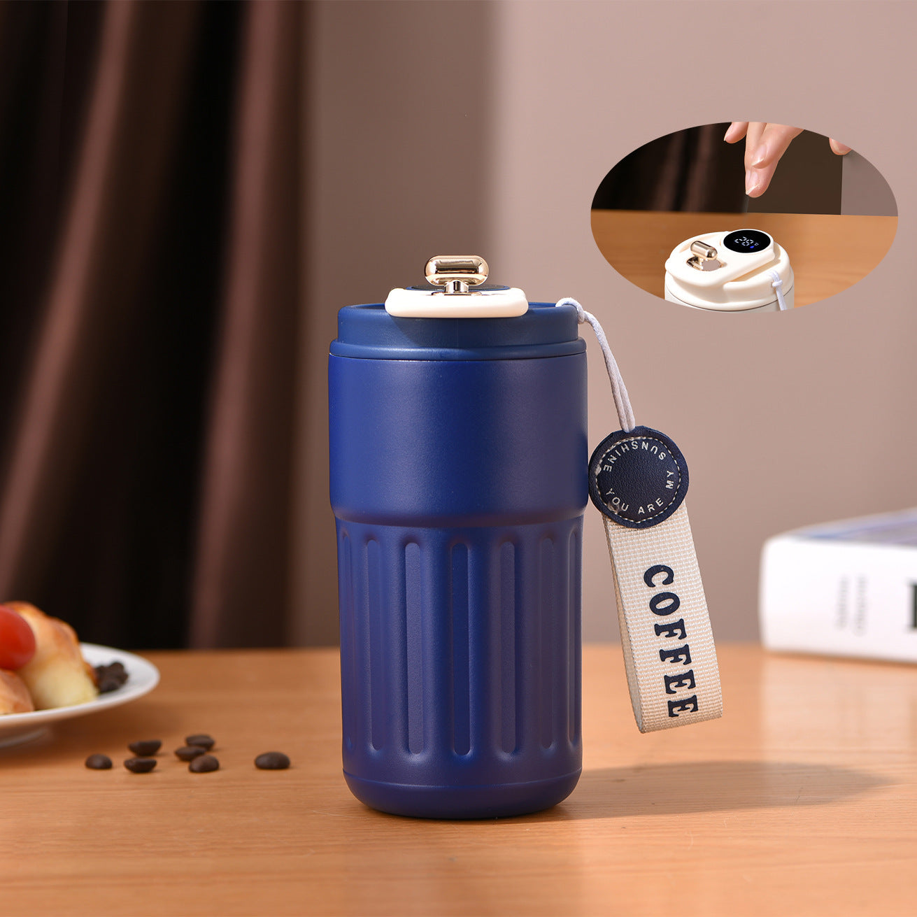 High-Looking Intelligent Temperature Measurement Rope Portable Thermos Cup