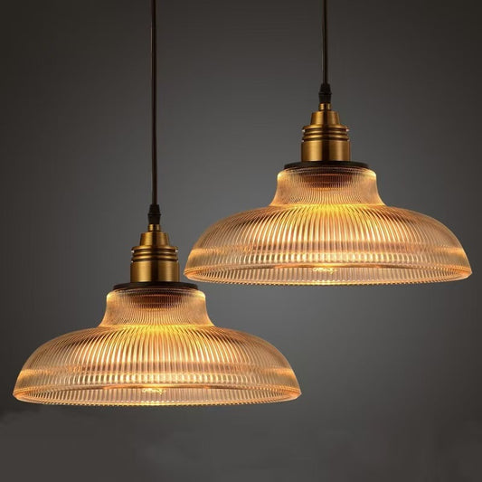 Creative Nordic Industrial Style Home Lighting, Bar Restaurant Bedroom Study Simple Striped Glass Chandelier