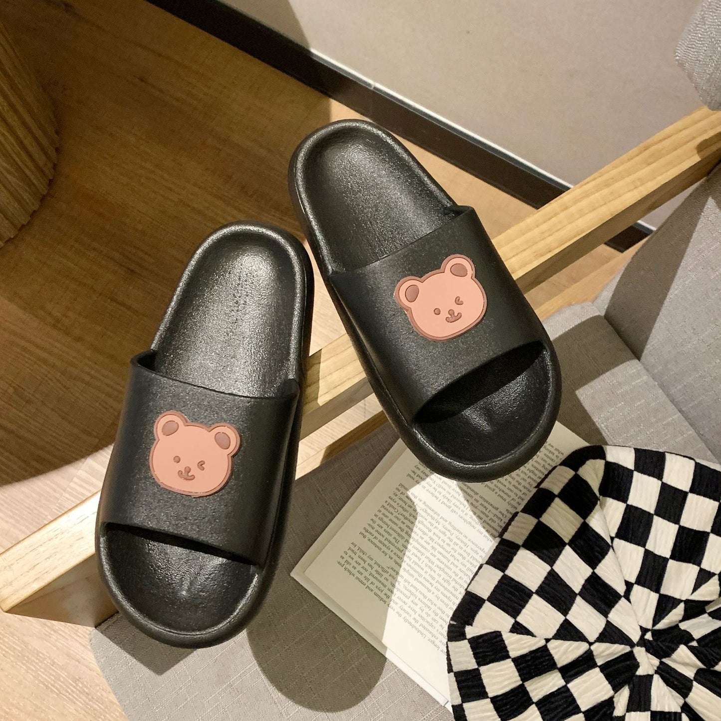 Stepping On Feces Feeling Slippers Female Summer Home Cute Home Couple Shoes Outside Wear Bathroom Home Cool Thick Bottom Slippers Female