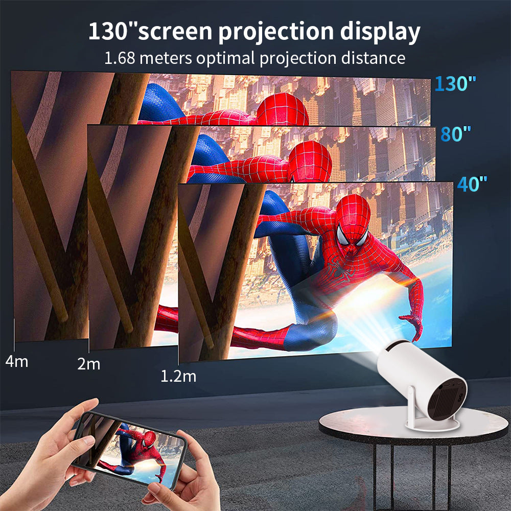 Cross-border Small Home Mini Portable Projector, HY300 Dual-band WiFi Autofocus HD Projector
