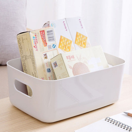 [Extra thick sundries storage box] Desktop Plastic Box, Cosmetics Storage Box, Kitchen Storage Box, Snack Storage Basket
