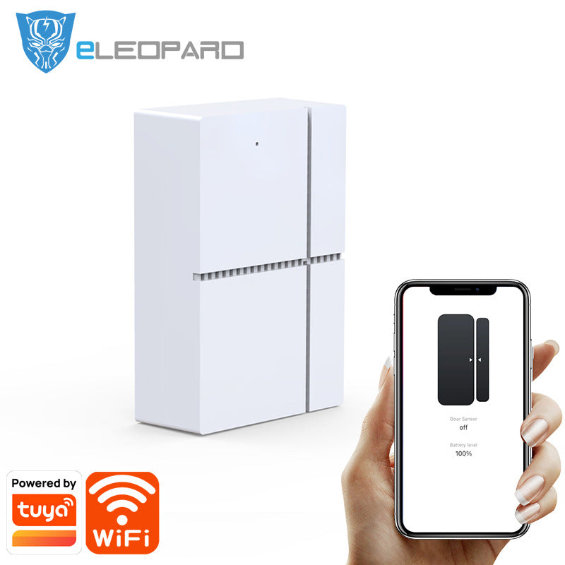 Tuya Wifi Door and Window Sensor Door Magnetic, Smart Home Remote Home Anti-Theft Door and Window Anti-Epidemic Isolation Alarm