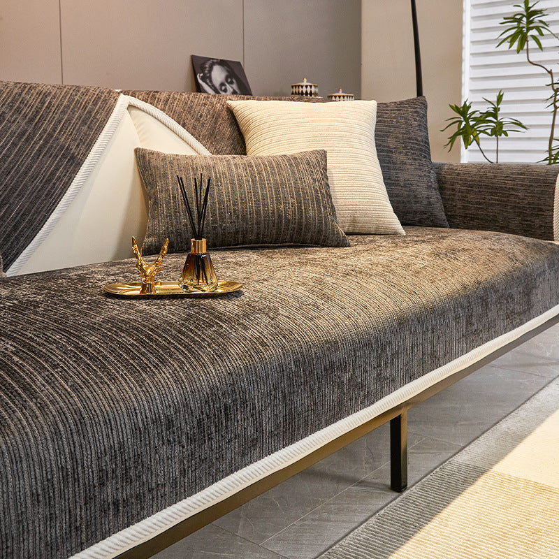 New Chenille Sofa Cushion, Universal Sofa Cover For All Seasons, All-Inclusive Universal Cover, Simple Sofa Cover, Cloth Towel Cushion