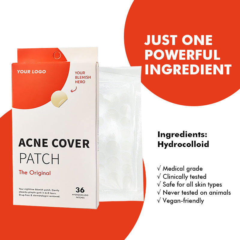 Cross-border Exclusive Acne Patches, 36 Patches/Box, Hydrocolloid, Invisible, Removes Acne Without Leaving Scars, Soothes Skin