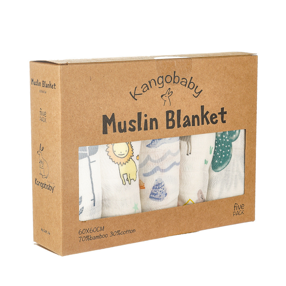 Kangobaby Baby & Maternity Products, Bamboo Cotton Bibs, Baby Bibs, Small Bamboo Cotton, Squares Triangles Boxed