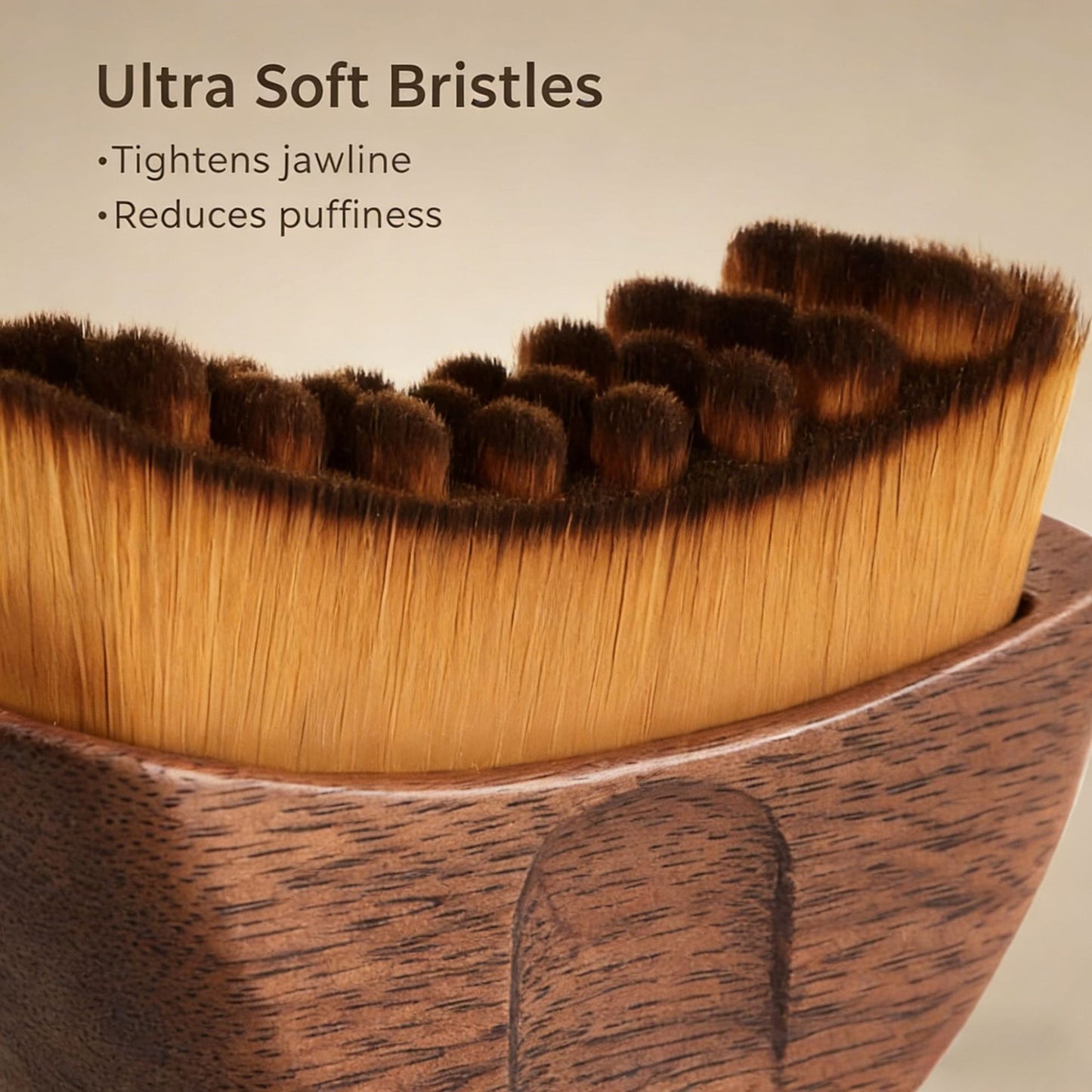 2026 New Red Peach Wood Lymphatic Contour Face Brush