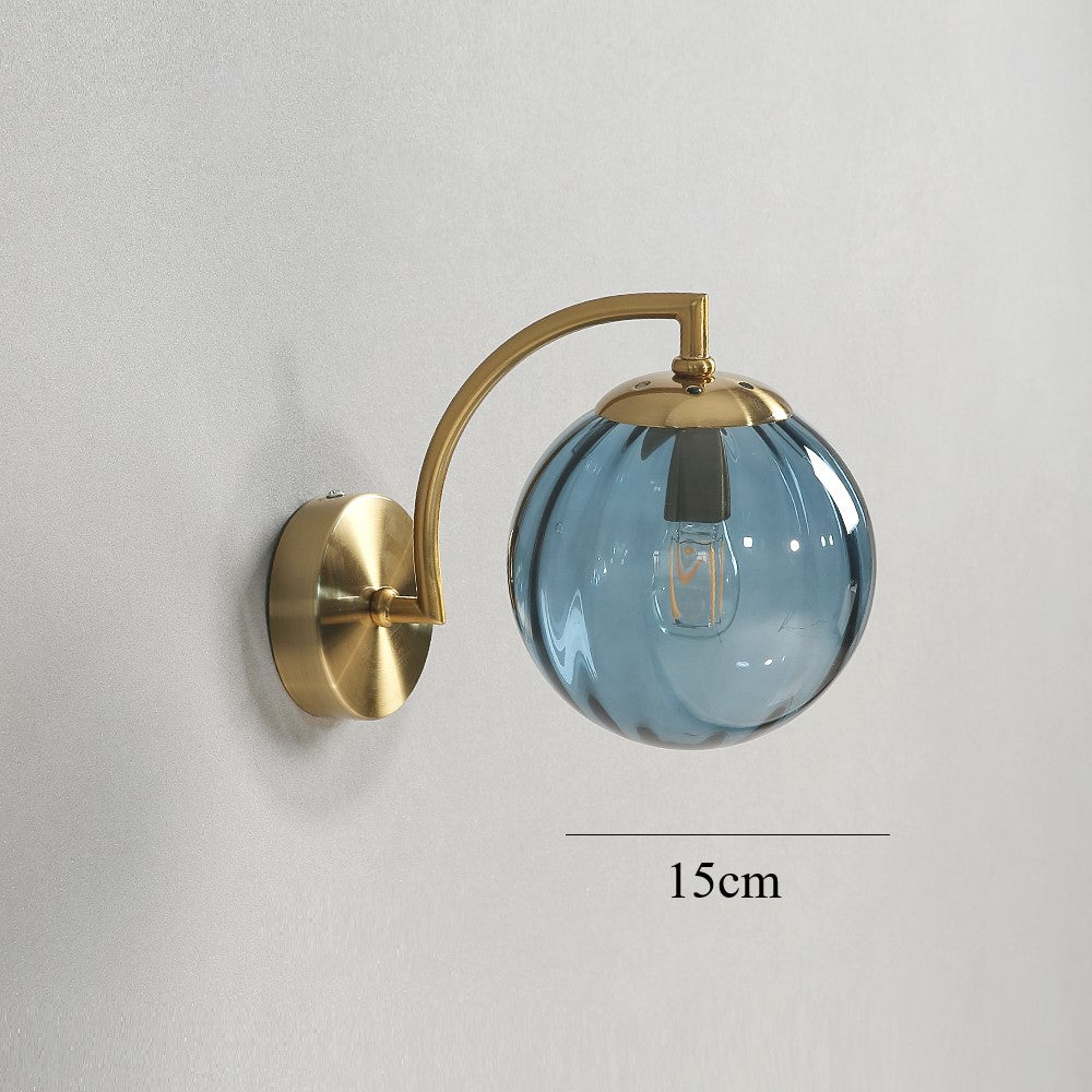 Watermelon Glass Wall Lamp, Colored Glass Small Wall Lamp, Bedroom Living Room Study Restaurant Lighting Wall Lamp